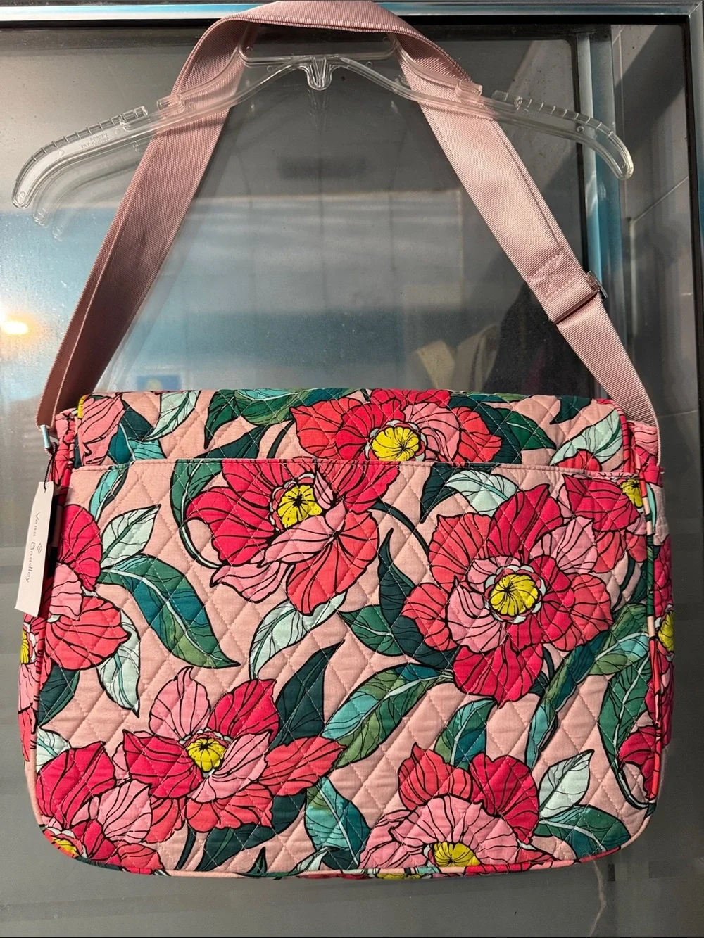 Vera Bradley Messenger Bag Vintage Floral Laptop Compartment